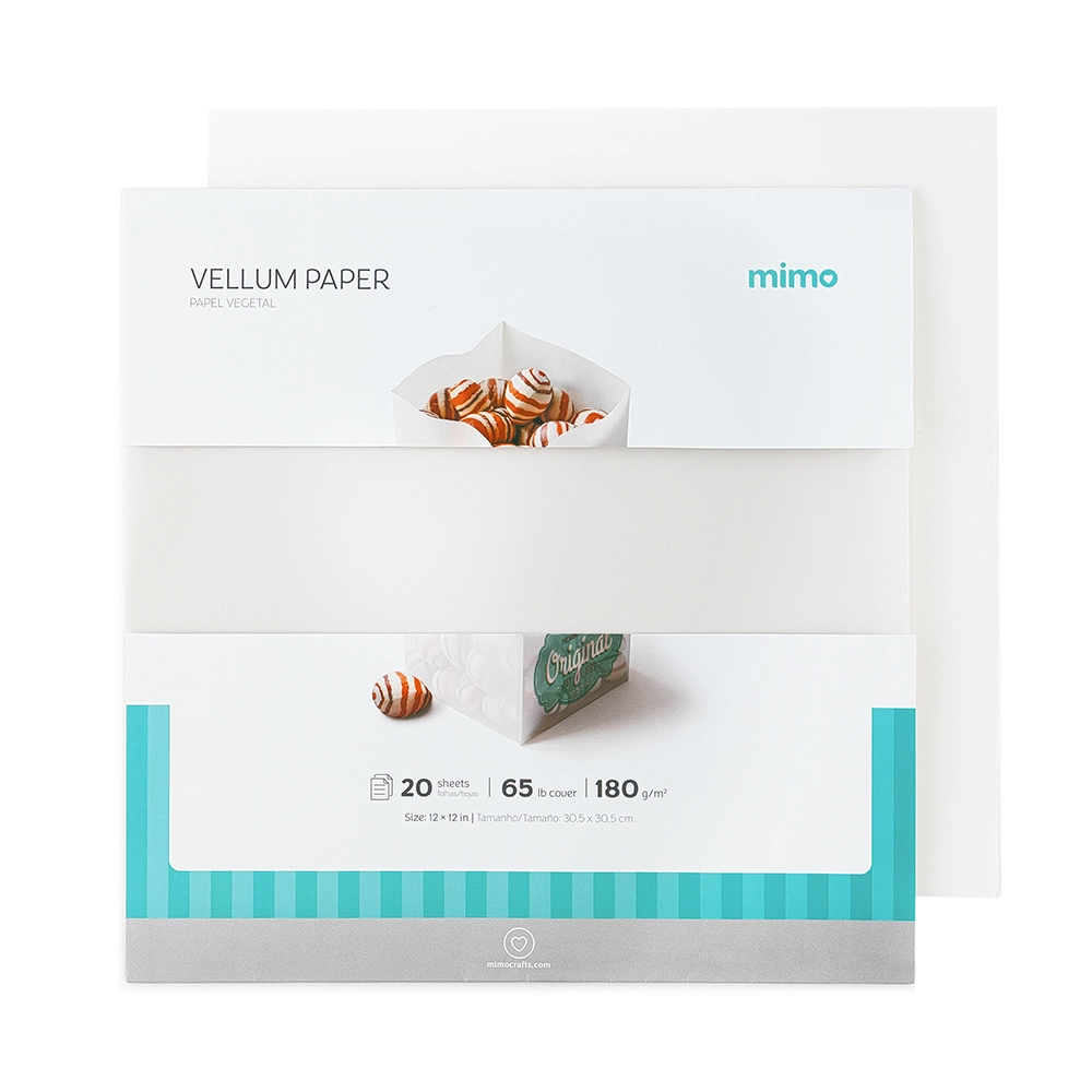 Papel Vegetal Mimo - 30,5 x 30,5 cm - 180 g - 20 fls