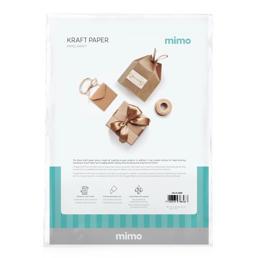 Papel Kraft Mimo - A4 - 180 g - 20 fls