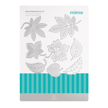 Faca de Corte Mimo Embossing - Folhagens de Outono - 8 Pç