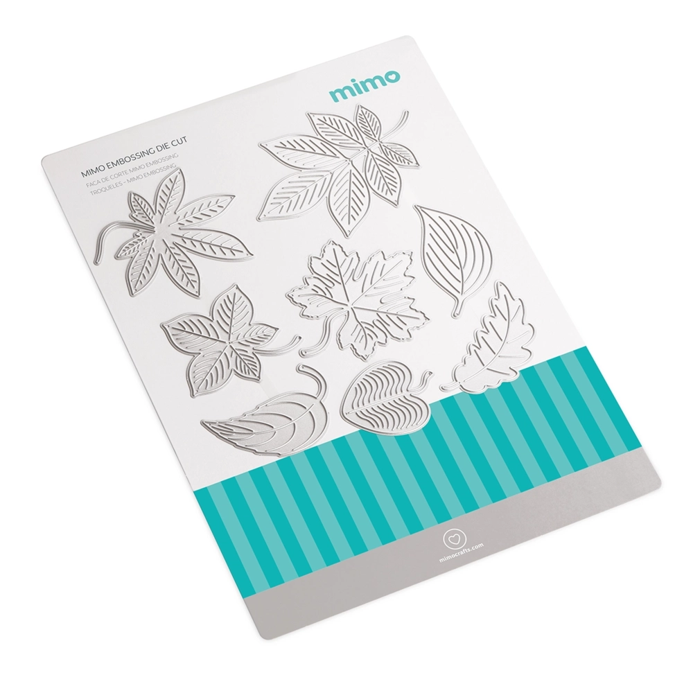 Faca de Corte Mimo Embossing - Folhagens de Outono - 8 Pç