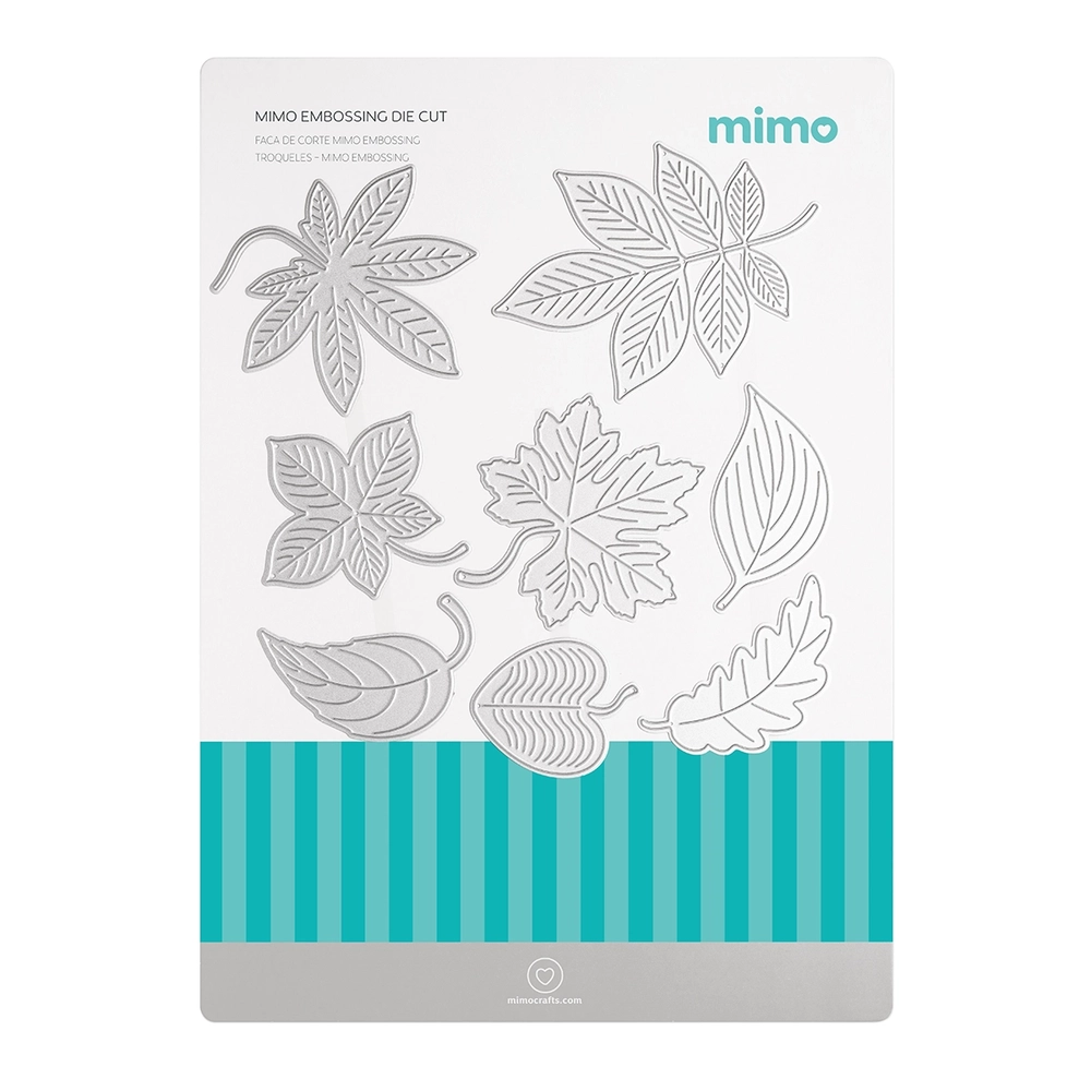 Faca de Corte Mimo Embossing - Folhagens de Outono - 8 Pç