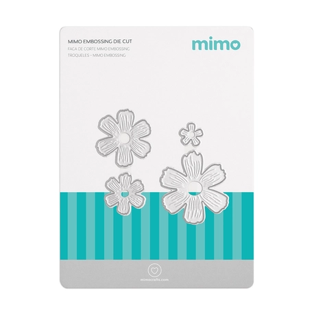 Faca de Corte Mimo Embossing - Flores de 4 Tamanhos - 4 Pç