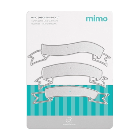 Faca de Corte Mimo Embossing - Faixas Lettering Variadas - 3 Pç