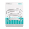 Faca de Corte Mimo Embossing - Faixas Lettering Variadas - 3 Pç