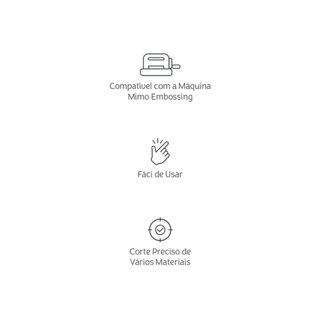 Faca de Corte Mimo Embossing - Números e Símbolos - 13 Pç