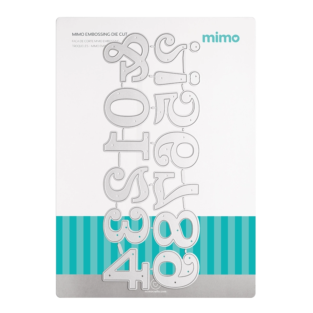 Faca de Corte Mimo Embossing - Números e Símbolos - 13 Pç