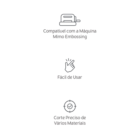 Faca de Corte Mimo Embossing - Círculos - 18 Pç