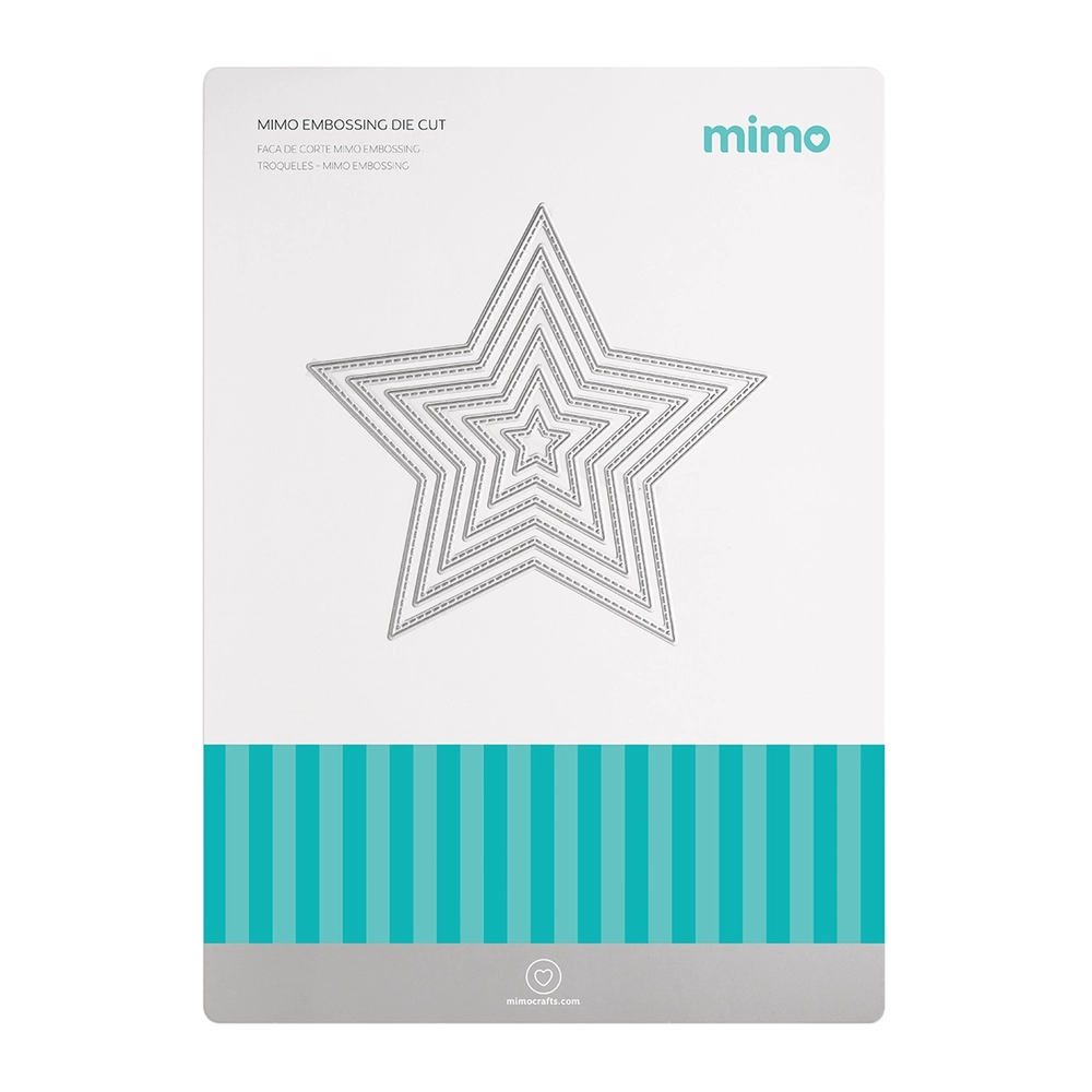 Faca de Corte Mimo Embossing - Estrelas - 6 Pç