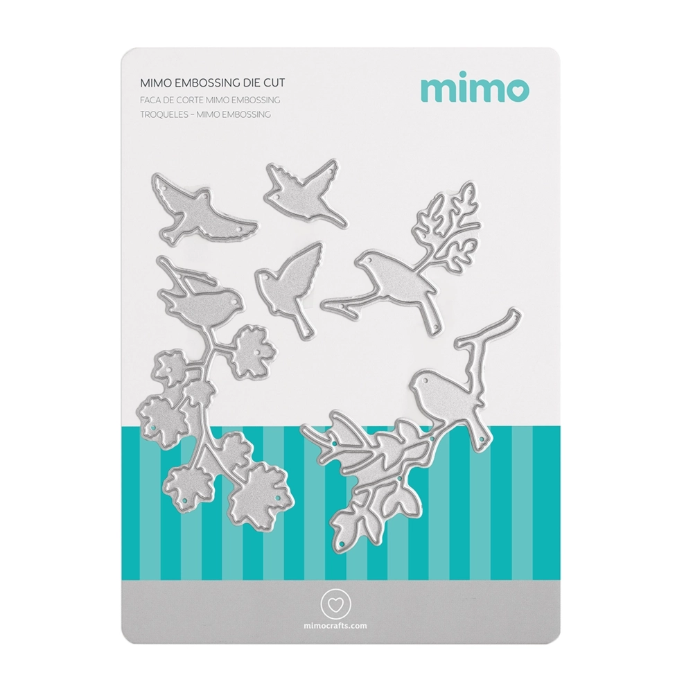 Faca de Corte Mimo Embossing - Pássaros na Árvore - 6 Pç