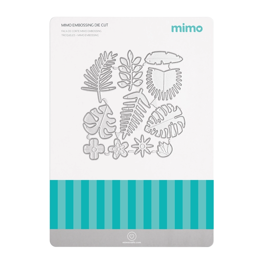 Faca de Corte Mimo Embossing - Flores Tropicais e Folhagens - 11 Pç