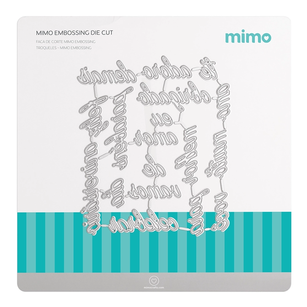 Faca de Corte Mimo Embossing - Palavras 1 - 18 Pç