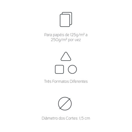 Kit de Furadores - Círculo - Coração - Estrela - Mimo - 3 Unids