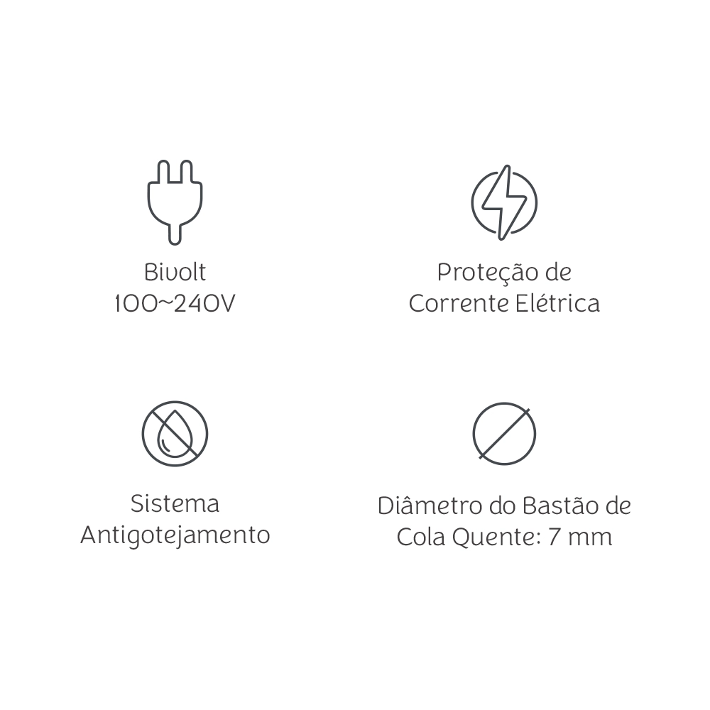 Pistola de Cola Quente Profissional Mimo - 100 - 240 V