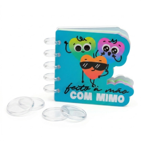 Disco Cogumelo para Caderno Inteligente Transparente Mimo - 35 mm - 20 Unids