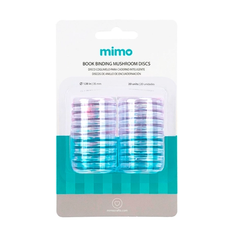 Disco Cogumelo para Caderno Inteligente Transparente Mimo - 35 mm - 20 Unids