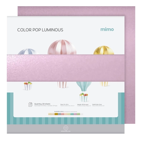 Papel Color Pop Luminous Roxo Mimo - 30,5 x 30,5 cm - 250 g - 20 Fls