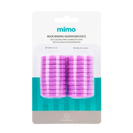 Disco Cogumelo para Caderno Inteligente Lilás Mimo - 35 mm - 20 Unids