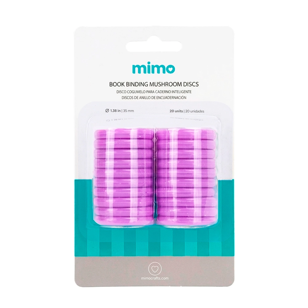 Disco Cogumelo para Caderno Inteligente Lilás Mimo - 35 mm - 20 Unids
