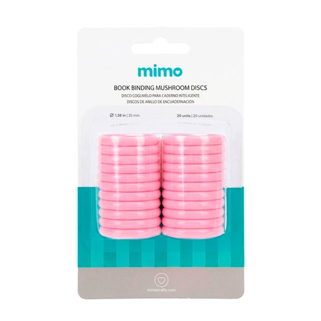 Disco Cogumelo para Caderno Inteligente Rosa Chiclete Mimo - 35 mm - 20 Unids