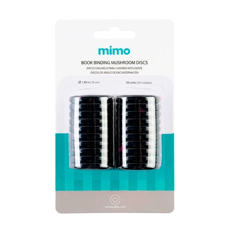 Disco Cogumelo para Caderno Inteligente Preto Mimo - 35 mm - 20 Unids