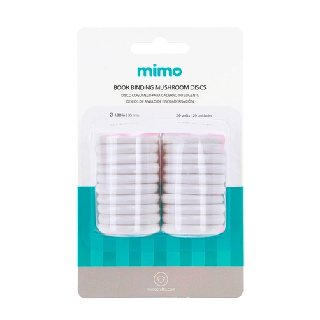Disco Cogumelo para Caderno Inteligente Branco Mimo - 35 mm - 20 Unids