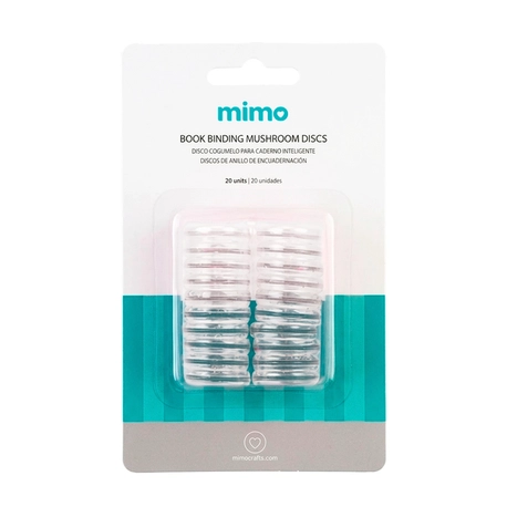 Disco Cogumelo para Caderno Inteligente Transparente Mimo - 24 mm - 20 Unids
