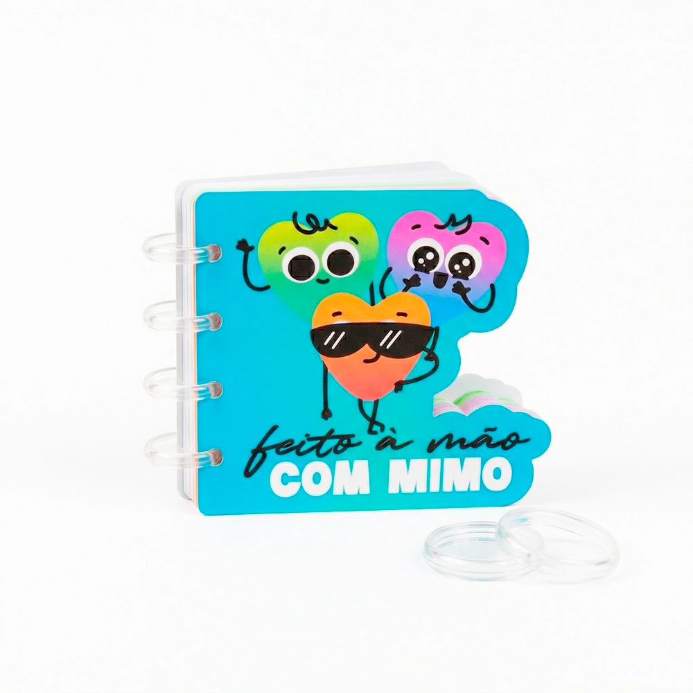Disco Cogumelo para Caderno Inteligente Transparente Mimo - 24 mm - 20 Unids