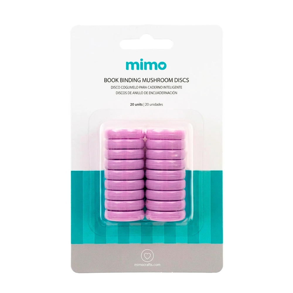 Disco Cogumelo para Caderno Inteligente Lilás Mimo - 24 mm - 20 Unids