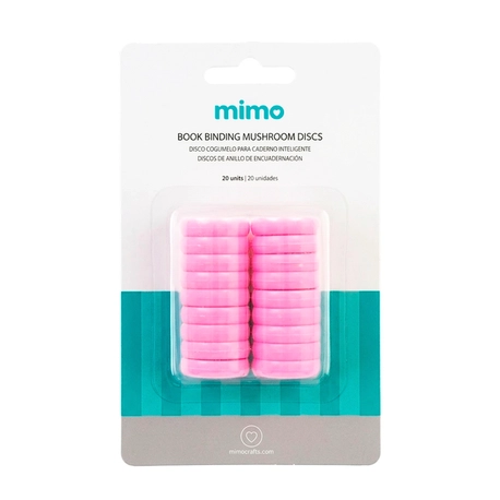 Disco Cogumelo para Caderno Inteligente Rosa Candy Mimo - 24 mm - 20 Unids