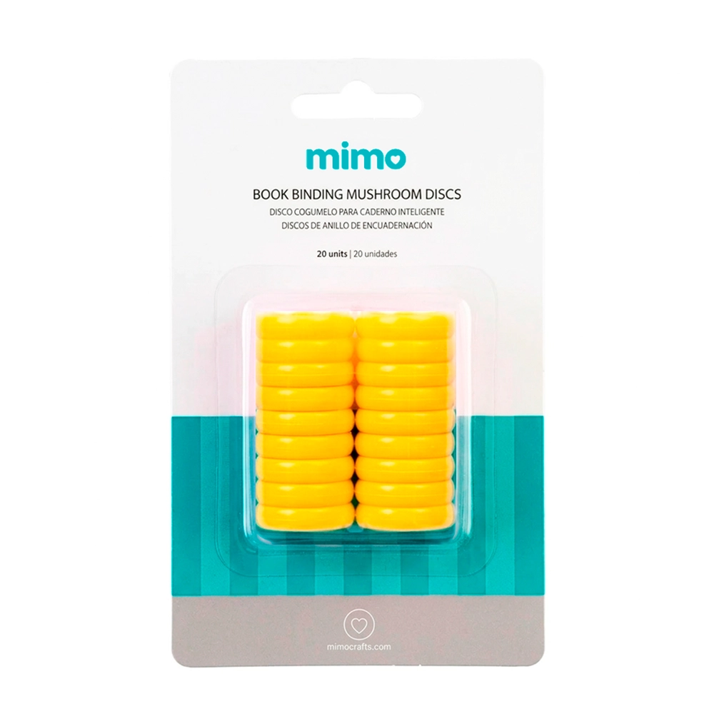 Disco Cogumelo para Caderno Inteligente Amarelo Candy Mimo - 24 mm - 20 Unids