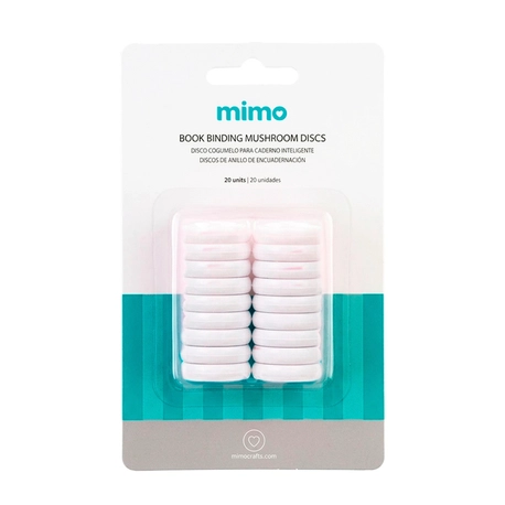 Disco Cogumelo para Caderno Inteligente Branco Mimo - 24 mm - 20 Unids