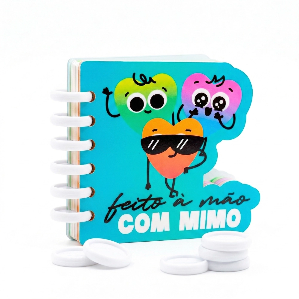Disco Cogumelo para Caderno Inteligente Branco Mimo - 24 mm - 20 Unids