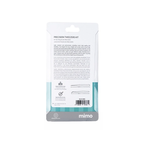 Kit com 2 Pinças de Precisão Mimo