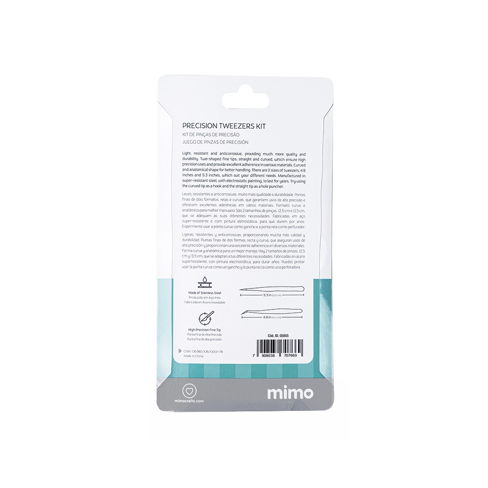 Kit com 2 Pinças de Precisão Mimo