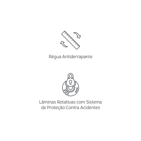 Régua com Cortador 3 em 1 Mimo