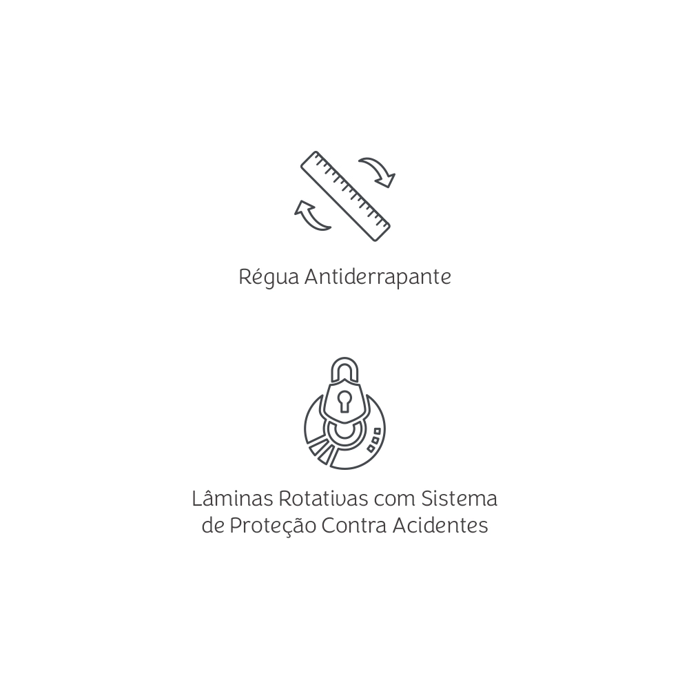 Régua com Cortador 3 em 1 Mimo