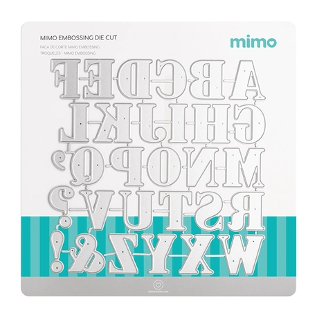 Faca de Corte Mimo Embossing - Letras de Imprensa - 30 Pç