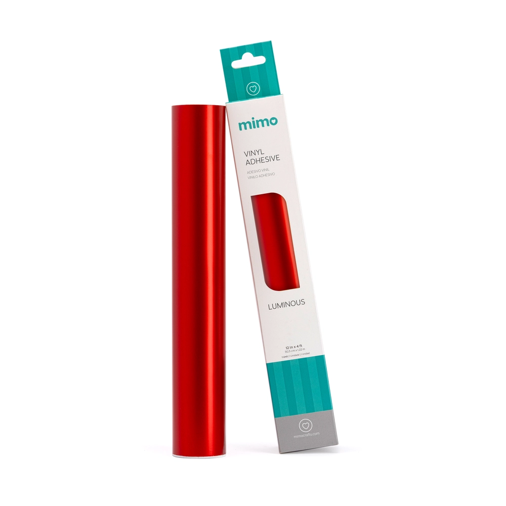 Adesivo Vinil Luminous Fosco -  Vermelho Carmim - Mimo - 30,5 cm x 1,22 m - 1 Unid
