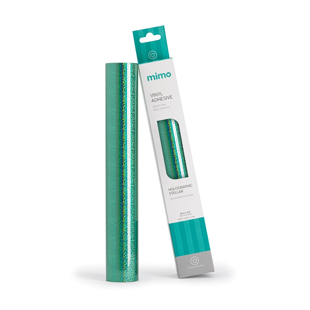 Adesivo Vinil Holográfico Estelar - Verde Menta - Mimo - 30,5 cm x 1,22 m - 1 Unid