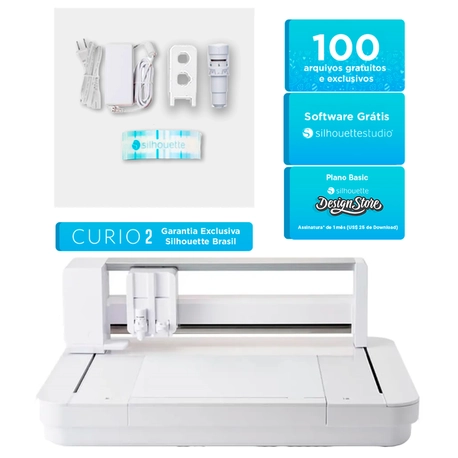 Equipamento de Gravação e Recorte Silhouette Curio 2