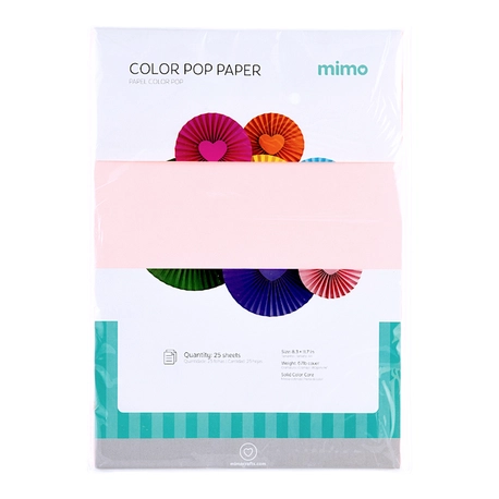 Papel Color Pop Rosa Chiclete Fluorescente Mimo - A4 - 180 g - 25 fls