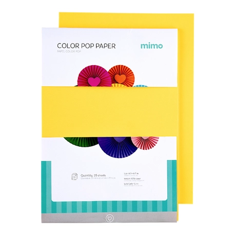 Papel Color Pop Laranja Fluorescente Mimo - A4 - 180 g - 25 fls