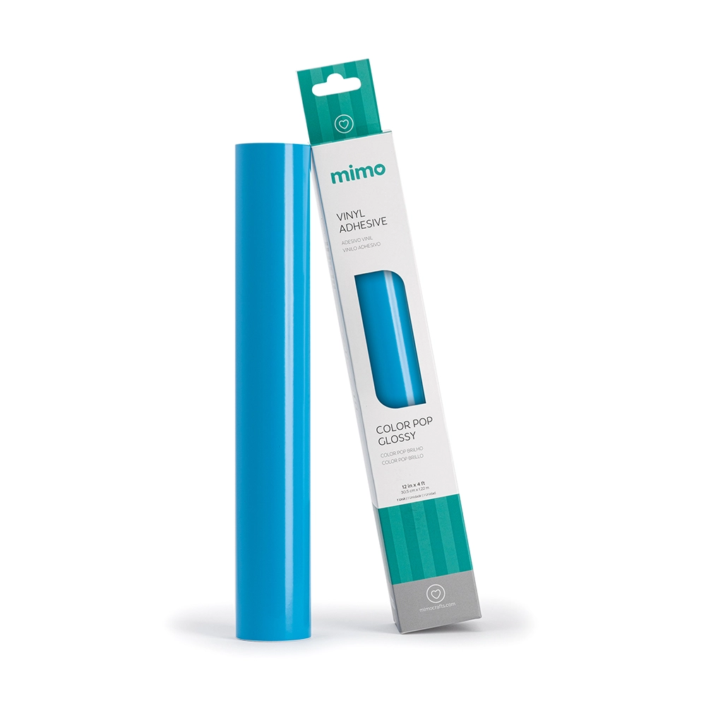 Adesivo Vinil Color Pop Brilho - Azul Céu - Mimo - 30,5 cm x 1,22 m - 1 Unid