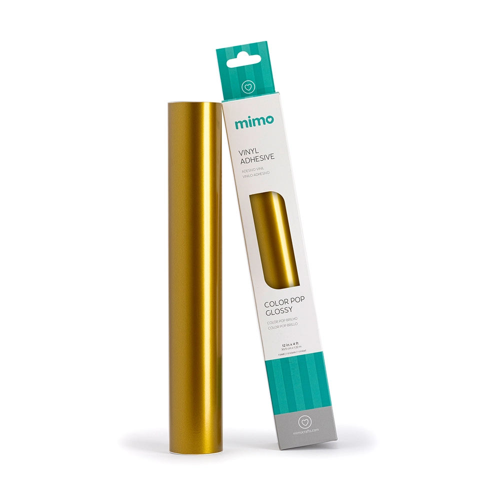 Adesivo Vinil Color Pop Brilho - Dourado - Mimo - 30,5 cm x 1,22 m - 1 Unid
