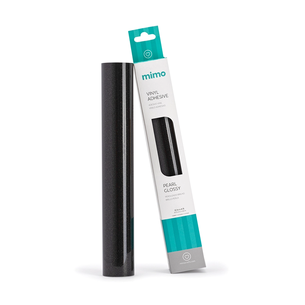 Adesivo Vinil Perolizado Brilho - Preto Absoluto - Mimo - 30,5 cm x 1,22 m - 1 Unid
