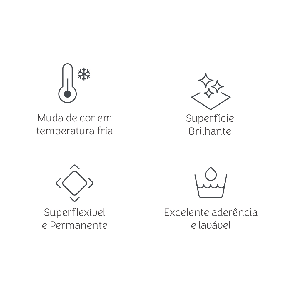 Adesivo Vinil Thermal Color - Frio - Branco perolizado para Azul - Mimo - 30,5 cm x 61 cm - 1 Unid