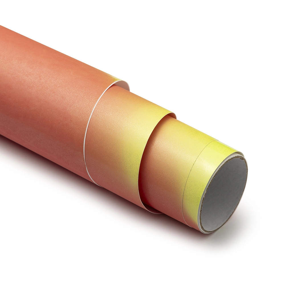Adesivo Vinil Thermal Color - Frio - Amarelo Neon Perolizado para Vermelho - Mimo - 30,5 cm x 61 cm - 1 Unid