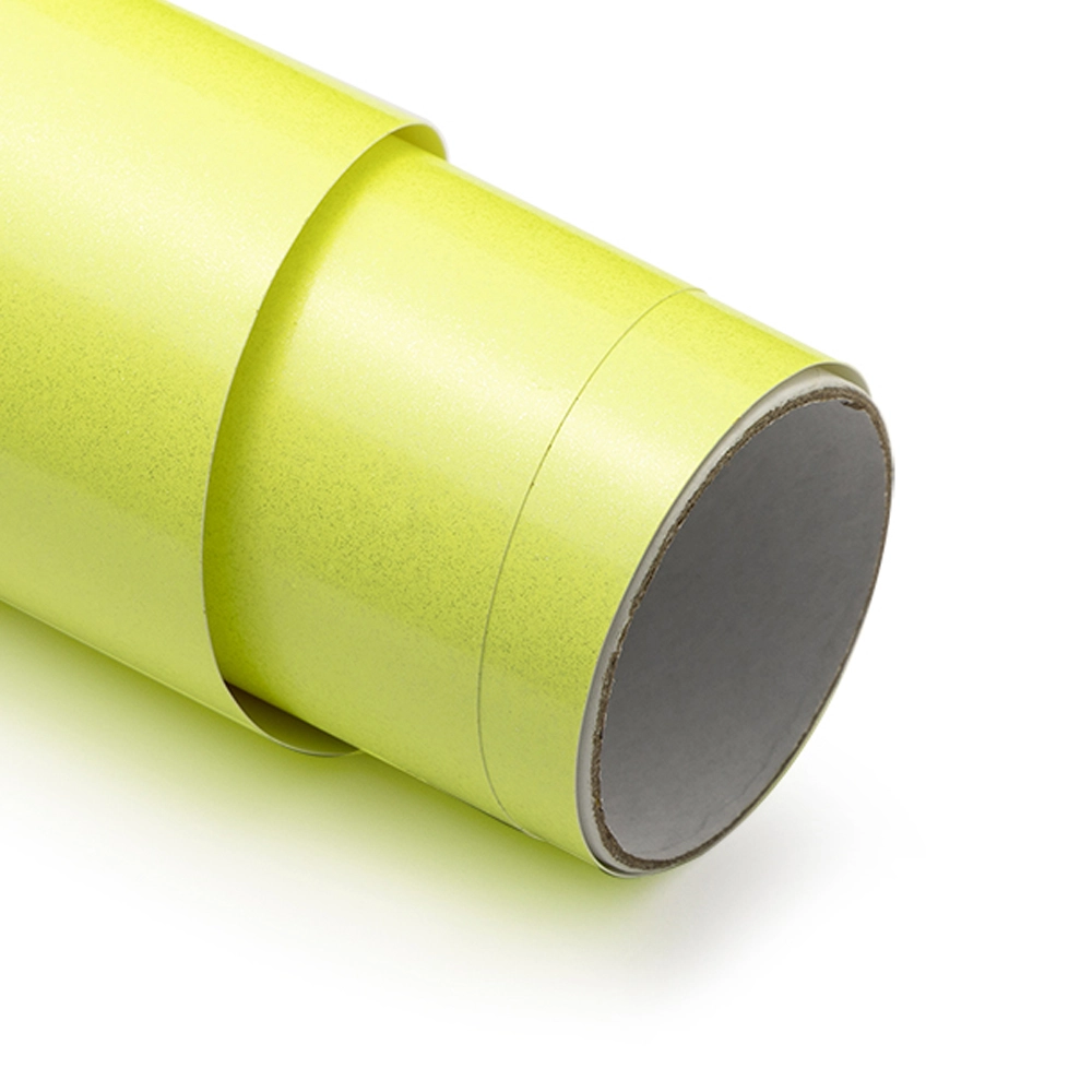 Adesivo Vinil Thermal Color - Frio - Amarelo Neon Perolizado para Vermelho - Mimo - 30,5 cm x 61 cm - 1 Unid