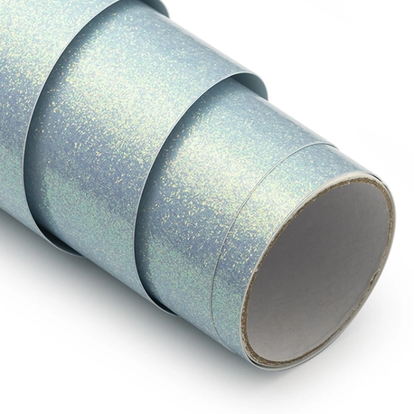 Adesivo Vinil Glitter Holográfico - Azul Claro - Mimo - 30,5 cm x 1,22 m - 1 Unid