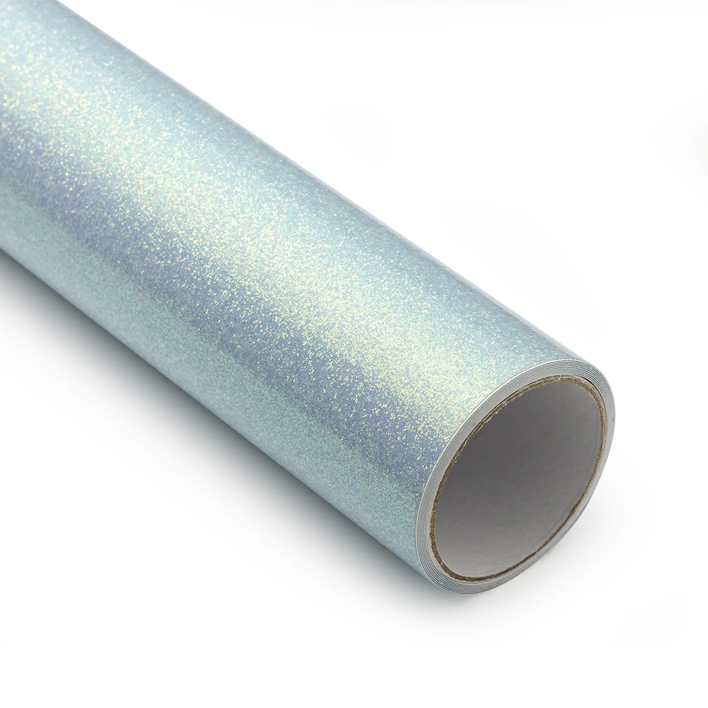Adesivo Vinil Glitter Holográfico - Azul Claro - Mimo - 30,5 cm x 1,22 m - 1 Unid